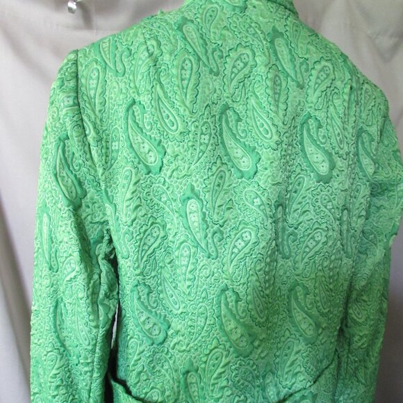 SALE Impressive 1960 Style Coat Dress in Lime Brocade - Picture 11 of 15